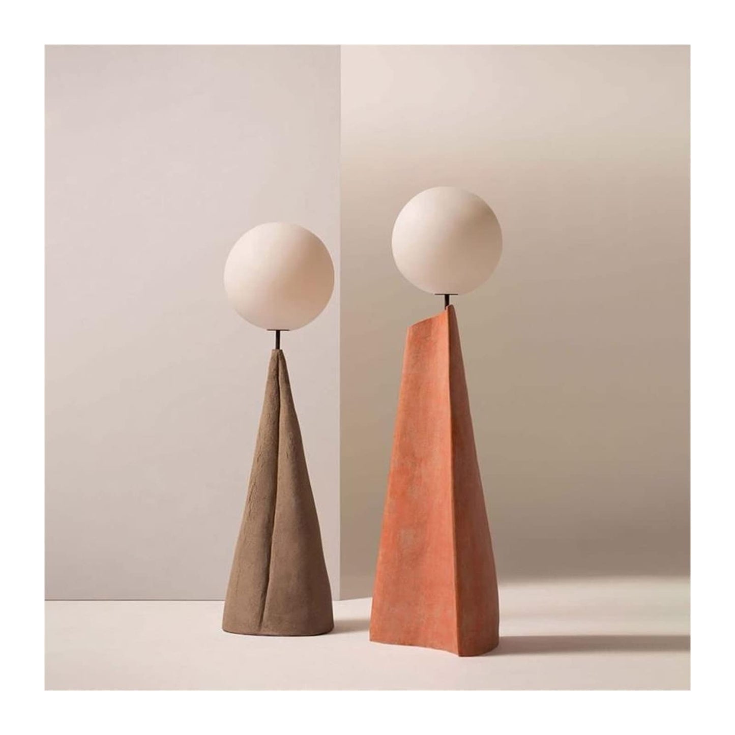 Rustikale Harz Stehlampe Modern Wohnzimmer Design Schlafzimmer Kunst Lampe Braun Elegante Wohnbeleuchtung ohne Glühbirne