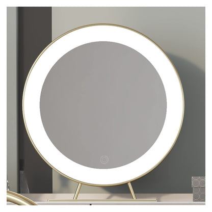 Modernes Schminktisch Set Holz Kommode Steinplatte LED Lampe Ausziehbarer Schreibtisch Schlafzimmer Möbel Set Groß mit Stuhl